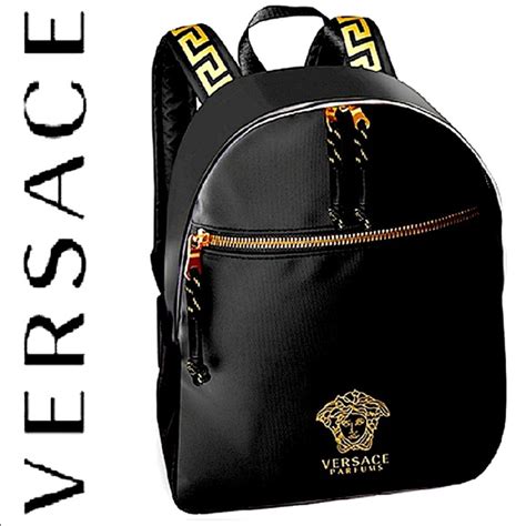 black versace parfums backpack|versace summer backpack for men.